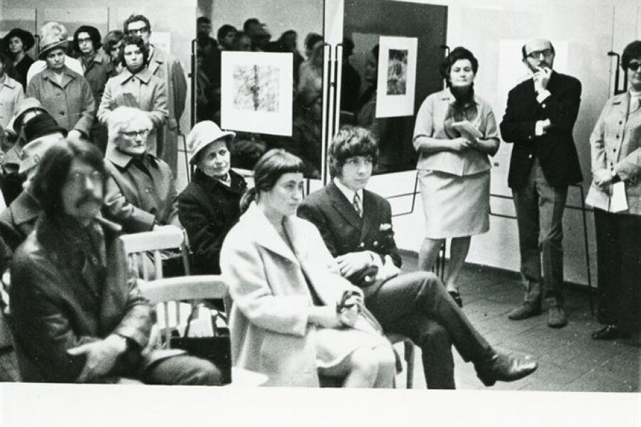 zleva Dušan Klimeš, Marie Filippovová, Jan Saudek